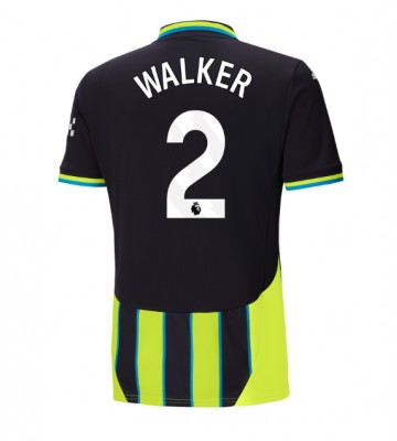 Manchester City Kyle Walker #2 Segunda Equipación 2024-25 Manga Corta